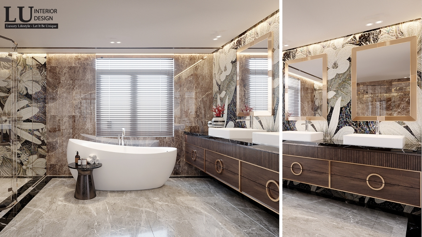 Phòng WC trong phòng ngủ master biệt thự Sala với thiết kế sang trọng và hiện đại