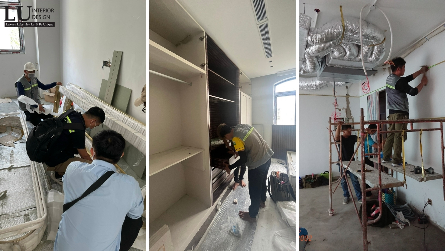 Đội ngũ LU Design thi công nội thất biệt thự theo bản thiết kế phê duyệt