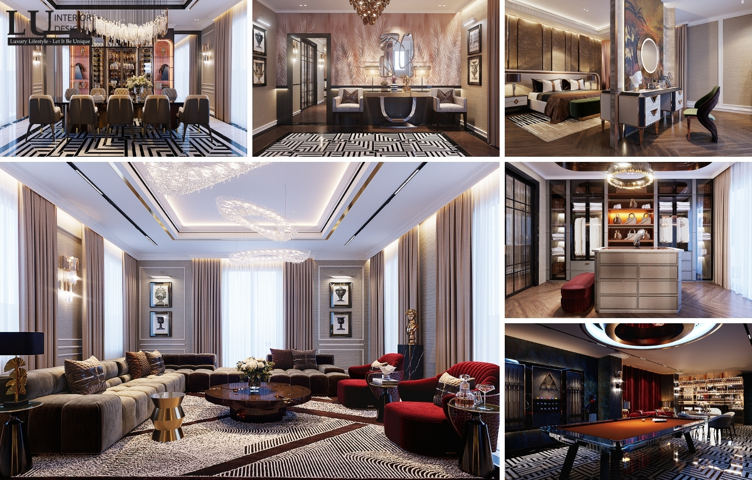 Thiết kế nội thất biệt thự Sala phong cách Modern Classic