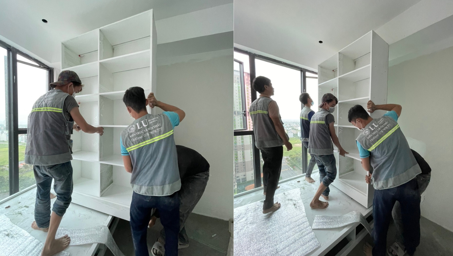 Đội ngũ LU Design thi công nội thất cao cấp căn hộ với sự tỉ mỉ và chuyên nghiệp