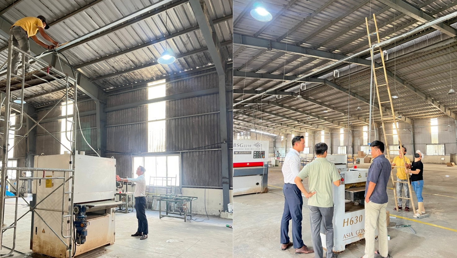 Toàn cảnh xưởng sản xuất nội thất hiện đại LU Design