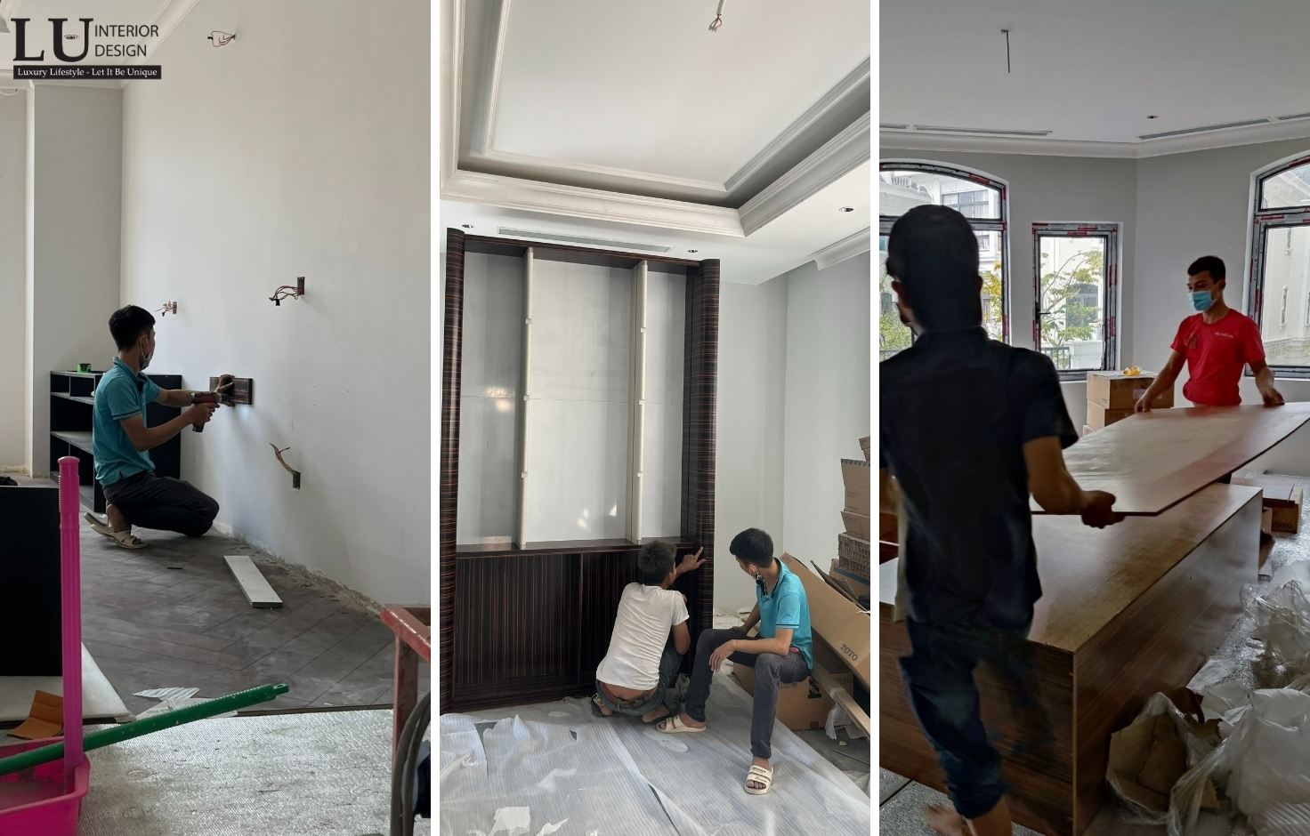 Giai đoạn lắp đặt các nội thất cố định
