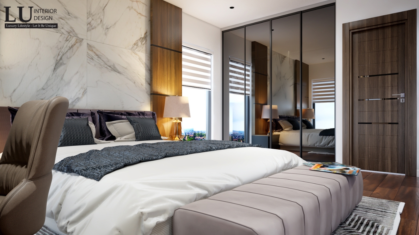 Phong cách thiết kế Modern trong phòng ngủ con trai tại Biệt thự Lucasta Khang Điền