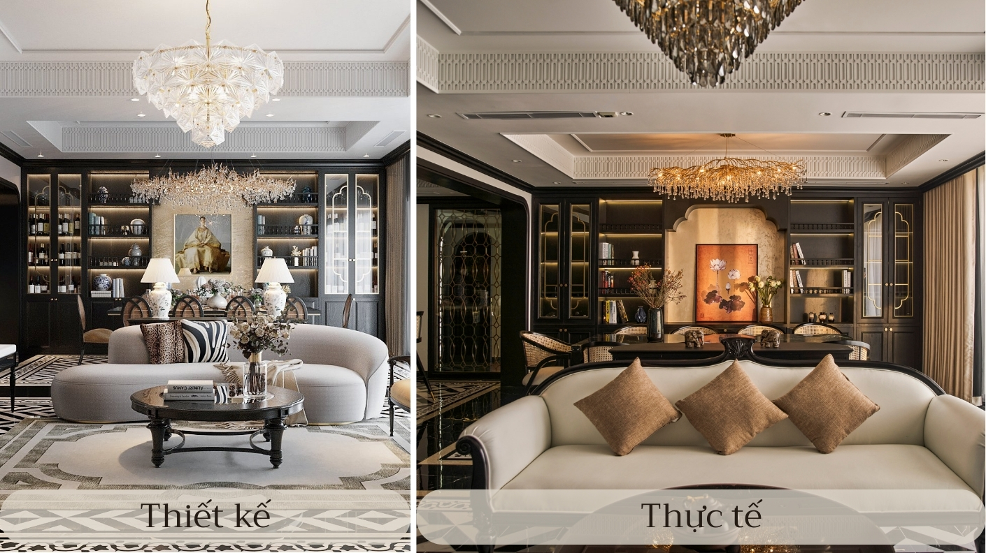 Hình ảnh thiết kế và thi công hoàn thiện thực tế nội thất căn hộ Feliz En Vista từ LU Design